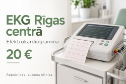 EKG Rīgas centrā Republikas laukuma klīnika